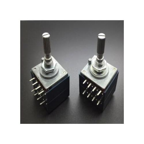 5pcs/lot Japan Alps 27-type RH2702 50KAX2 50K 50KA A50K 8PIN with Loudness Potentiometer (switch)Please note A50K A100K A250K