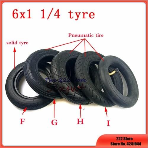 6x1 1/4 solid tyre 6 Inch Pneumatic Tire Motorcycle Scooter Inflation Wheel tire Inner Tube Electric Scooter E-bike 150MM 6x1.25