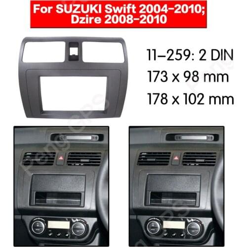 2 DIN Car Radio stereo Fitting installation adapter fascia For SUZUKI Swift 2004-2010 Dzire 2008-2010 frame Audio Fascias