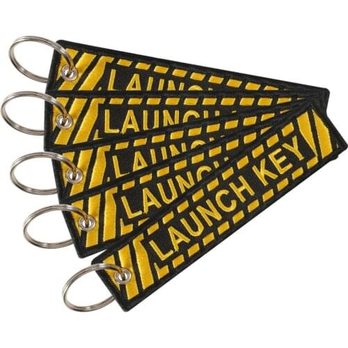 5 PCS Launch Keychains Bijoux Key Chains for Cars Motorcycles Gifts Key Tag Embroidery Key Fobs Launch Keychain Fashion Jewelry