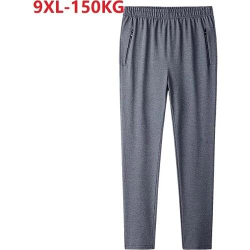 Summer Men Casual SweatPants Large Size 9xl sports Loose Sweatpants Hip Hop Streetwear Oversized Sport Mens Jogger Pants zipper