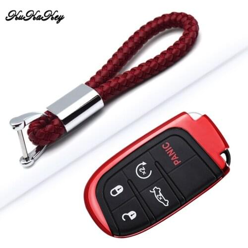 TPU Car Key Cover Case For Dodge Journey Viaggio Ram 1500 Journey Charger Dart Challenger Durango Keychain Ring Car Accessories