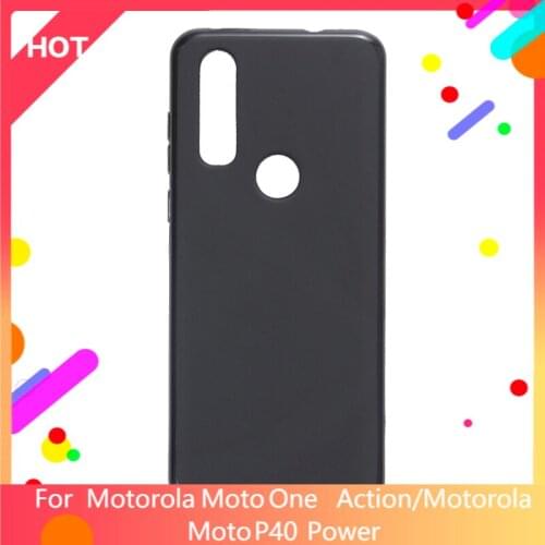 Moto One Action Case Matte Soft Silicone TPU Back Cover For Motorola Moto P40 Power Phone Case Slim shockproof