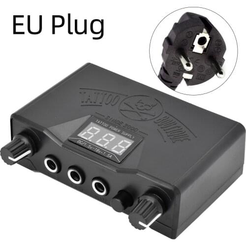 LED Digital Black Tattoo Power Supply Kit with coil Professional Tattoo Gun Power Supply