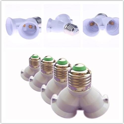 E27 1 To 2 Led Light Lamp Bulb Lamp Holder Split Splitter Base Socket 220v