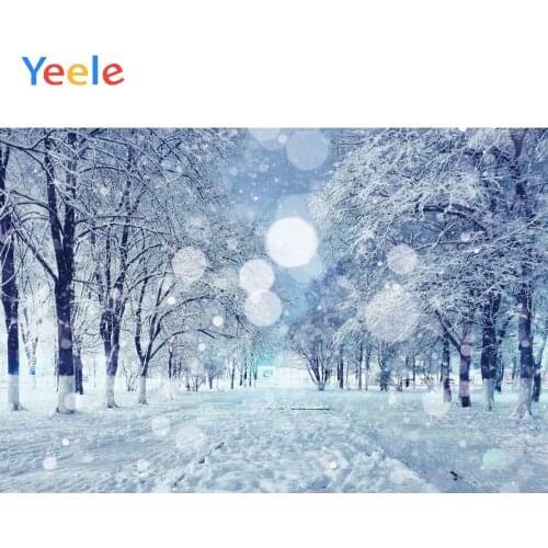 Yeele Winter Photocall Bokeh Snow Forest Sunshine Photography Backdrops Personalized Photographic Backgrounds For Photo Studio