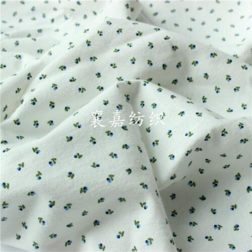 Cotton Flannel, Small Floral Fabric, Autumn and Winter Shirts, Household Clothes and Bedding Fabrics