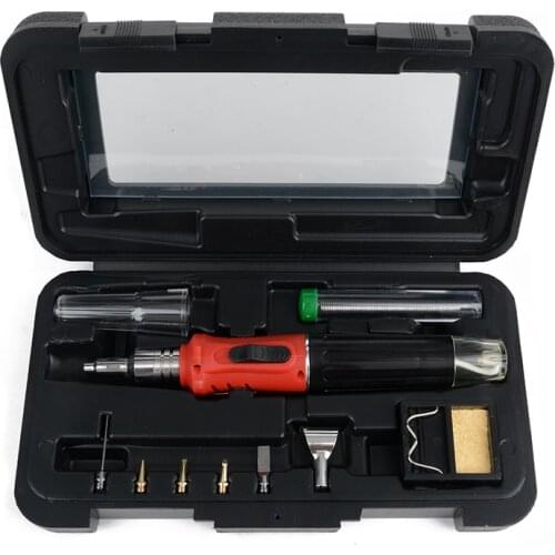HS-1115K Auto Ignition Soldering Iron Kit 10in1 Butane Gas Soldering Iron Welding Torch Tool Auto Ignition For DIY Soldering