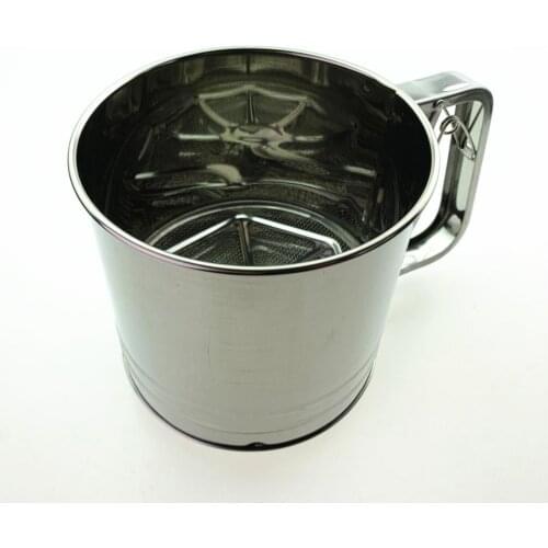 Baking Tools Large Hand-pressed Stainless Steel Flour Sieve Cup Flour Sieve