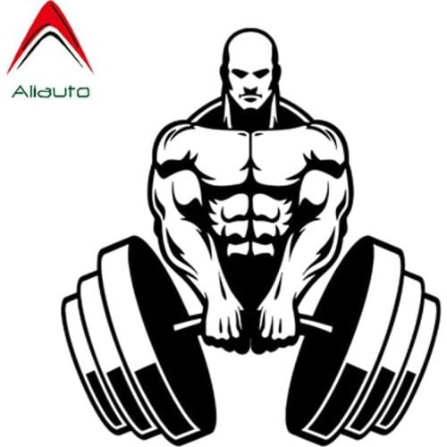 Aliauto Interesting Car Sticker Fitness Sports Vinyl Decor Accessories PVC Decal Black/Silver for Land Rover Seat Leon,15cm*14cm