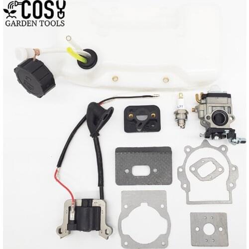 Carburetor Ignition Coil Fuel Tank 43CC 52CC 40-5 CG430 CG520 1E40F-5 40F-5 Brush Cutter Trimmer Parts Tool Middle Mouth