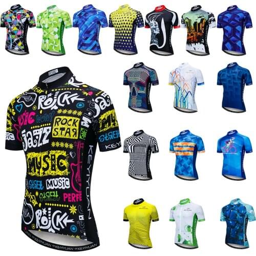 KEYIYUAN 2021 Men Short Sleeve Cycling Jersey MTB Summer Bike Clothing Quick Dry Road Cycle Shirt Roupa Maglia Ciclismo