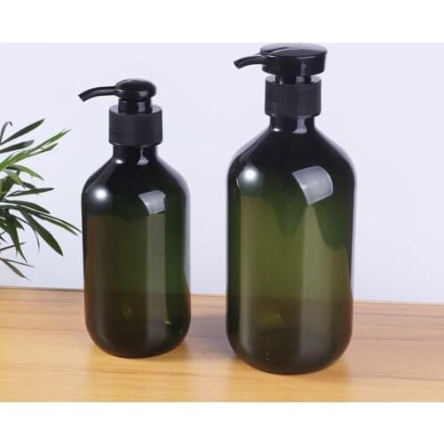Brown 300/500ml Shampoo Body Wash Hair Conditioner Soap Dispenser Press Bottle Bathroom Liquid Shower Gel Soap Refillable Bottle