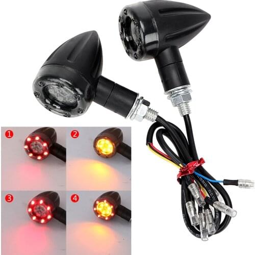 LEEPEE Lamp for Moto Motorcycle Lighting Brake Stop Light Turn Signal Lights 1 pair Mini Bullet LED Motorcycle Flasher