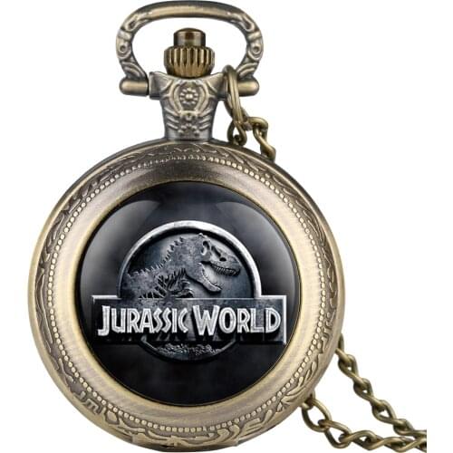 Necklace Pocket Watch for Man Quartz Analog Pocket Watches of the Dinosaur Design for Boy Best Gift Watch for Teenager