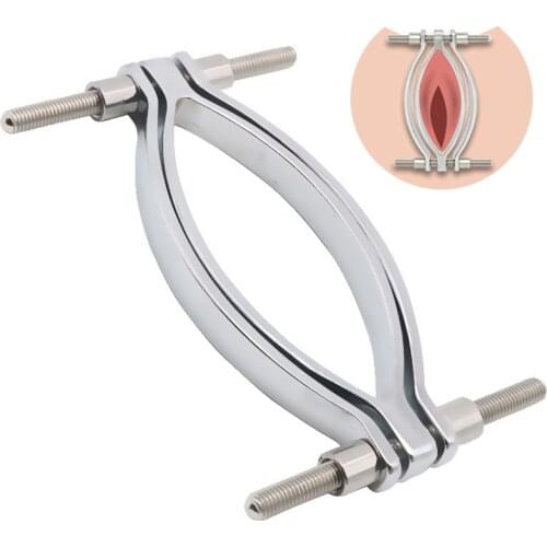 Stainless Steel Metal Labia Clamp Clip Vaginal Speculum Adult Games Couples Erotic Sex Toys For Women Slave Fetish BDSM Torture