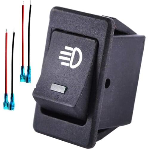 Pair 12V 35A Car Dash Dashboard Fog Light Rocker Switch w/ Red and Blue LED