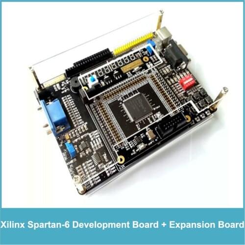 FPGA Xilinx Spartan-6 XC6SLX9 Development Board Spartan6 Core Board + Peripheral Expansion Board + AD DA Module + Power Adapter