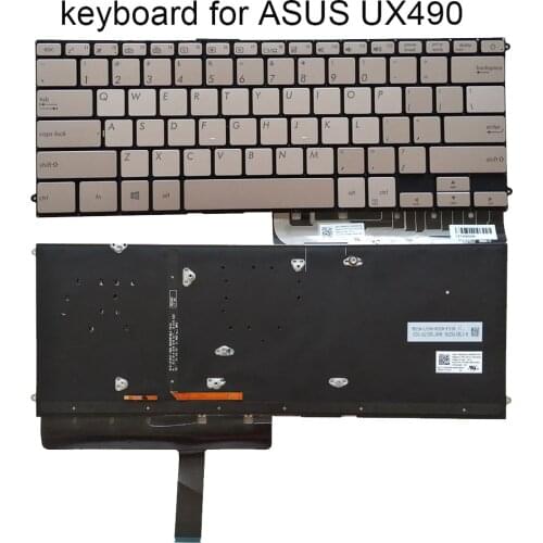 Genuine US Backlit keyboard for ASUS ZENBOOK 3 DELUXE UX490 UX490UA English notebook pc keyboards laptop sales light SN2561BL2