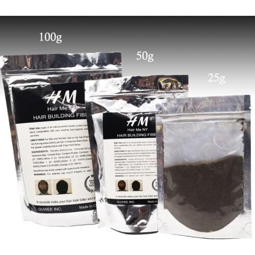 Refill Bag 100g Instantly Hair Growth Fiber Protein Hair Regrowth Treatment Hair Loss & Bald Patch Fiber 9 Color