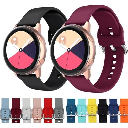 20mm band For samsung galaxy watch 3 41mm active 2 44mm band wrist bracelet belt samsung active2 40mm galaxy watch 42mm