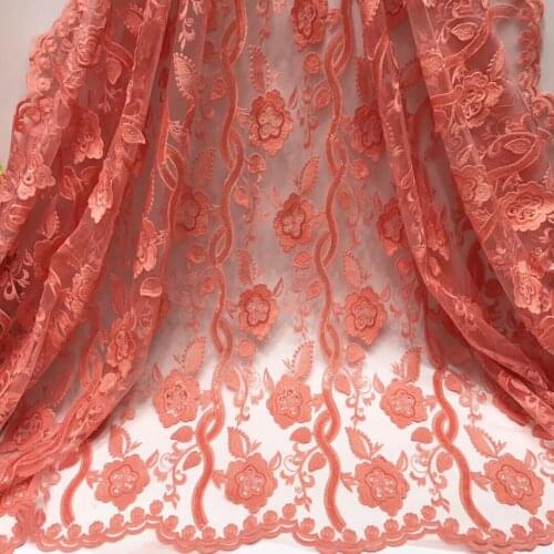 Pink African Lace Fabric 2021, Nigeria Sequin Lace Fabric, Gown Fashion Lace Fabric J3491