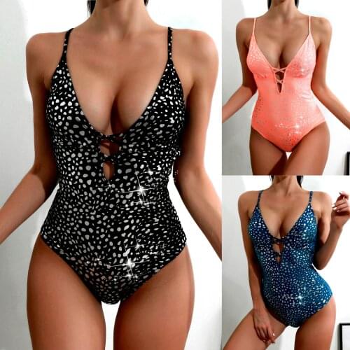 S-XXL fashion Beach party swimsuit Women Plus Size Print Tankini Swimjupmsuit Swimsuit Beachwear Padded Swimwear black bikini F4