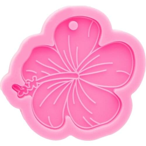DIY Cherry Blossoms Keychain Epoxy Resin Mold Key Chain Pendants Silicone Mould Handmade Crafts Jewelry Decoration Casting Tool
