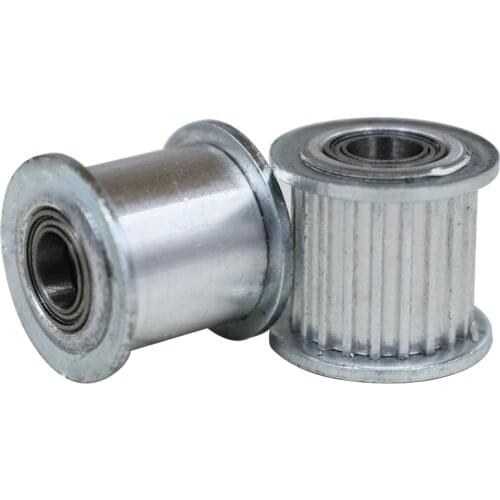 Aluminum Alloy 20 Teeth MXL Timing Idler Pulley 3/4/5mm Bore 7/11mm Width Bearing Pulley With/No Teeth
