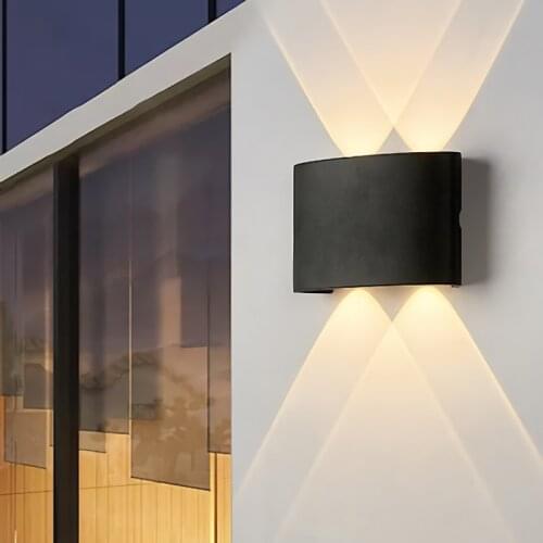 Modern Minimalist LED Wall Lights Waterproof White Black Indoor Outdoor Wall Lamp Living Bedroom Art Home Decoration Fixtures