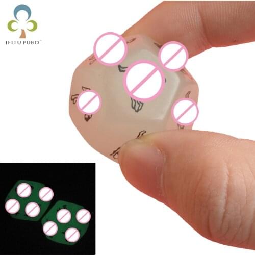 1 PCS Luminous Sex Dice 12 Positions Sexy Romance Love Humour Gambling Adult Games Erotic Craps Pipe For Couples GYH