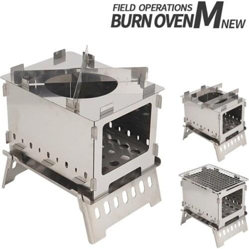 Charcoal Barbeque Grill Portable BBQ Grill DIY Stainless Foldable Smoker Grill for Camping Picnic Outdoor Hiking Garden Party