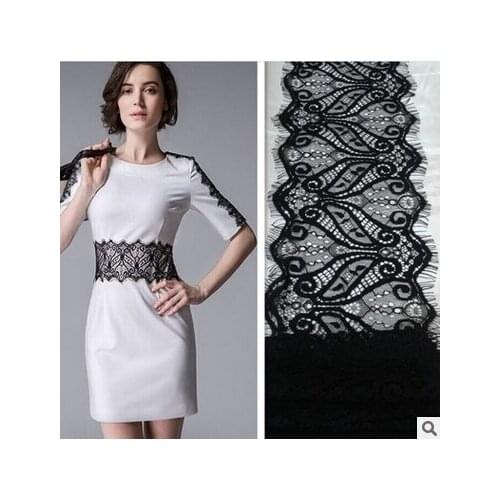 High Quality Exquisite Eyelash Lace Width 12CM Manual DIY Clothing Accessories Material 6m/pack