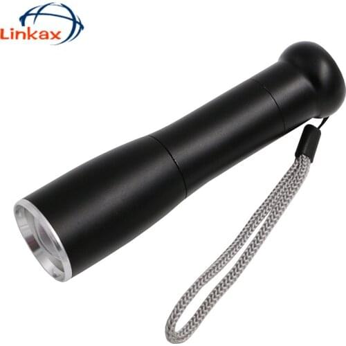 XML-T6 Flashlight 3 Mode LED Torch Zoomable Black LED Penlight Bike Bicycle Light 18650 Battery T6 LED Torch Camping Flashlight