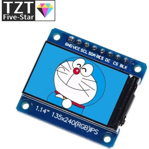 1pcs New IPS 1.14 inch 3.3V 8PIN SPI HD Full Color TFT Display Screen ST7789 Drive IC 135*240