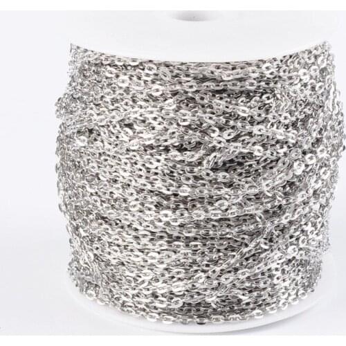 100m/roll Unwelded Iron Cable Chains with Spool for jewelry DIY making vintage bracelet necklace accessories Wholesale F85