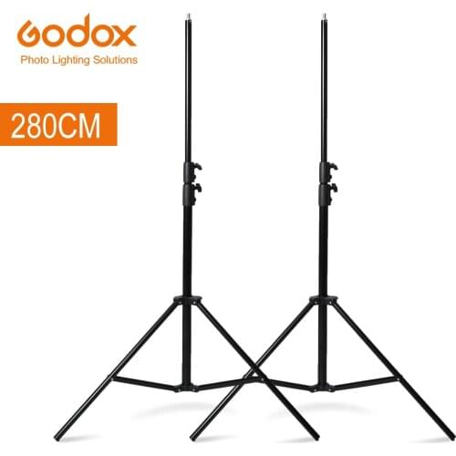 2PCS Godox 280cm 9FT Studio Lighting Photo Light Stand for Flash Strobe Continuous Light