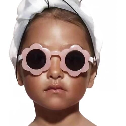 Pudcoco Baby Kid Boys Girls Sunglasses Anti-UV Sunflower Shaped Sunglasses Children Outdoor Beach Glasses