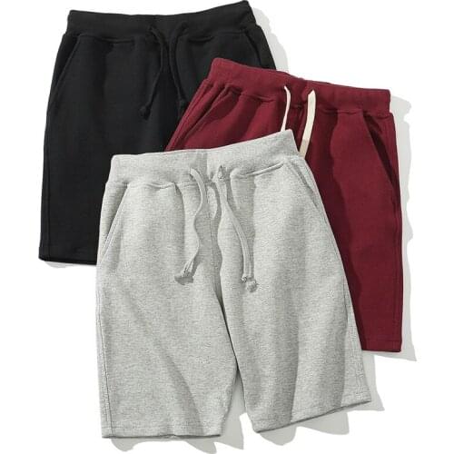 Men Cotton Elastic Waist Casual Shorts Boys Summer Wear Loose Drawstring Gray Black Beach Shorts Hot Plus Size XXL Breeches Male