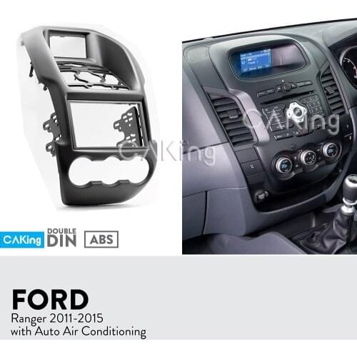 Double Din Car Fascia Radio Panel for FORD Ranger 2011-2015 Audio Frame Dash Fitting Kit Install Facia Face Plate Bezel Console