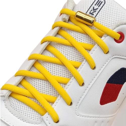No Tie Shoelaces Elastic Semicircle Shoe Laces For Kids and Adult Metal Lock Sneakers Shoelace Boot Lazy Laces Shoe Strings