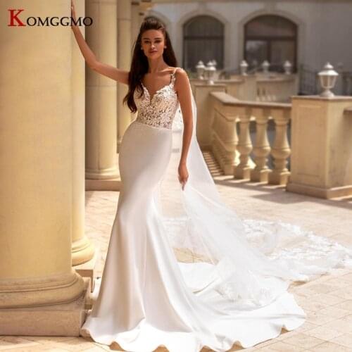 Elegant Sweetheart Neck Embroidery Appliques Tulle Backless Mermaid Wedding Dress Sleeveless Chapel Train Bridal Gown 2021