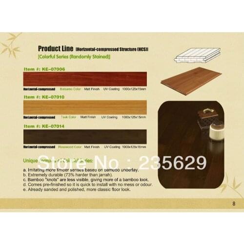 Randomly Stained Horizontal Bamboo Flooring/Eco-Freindly flooring Use for Indoor Erea/Long Useful Life/Hot Sale