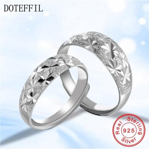 925 Sterling Silver Couple Ring Woman Man Fashion Charm High Quality Full of Stars 100% 925 Silver Ring Woman Man Jewelry
