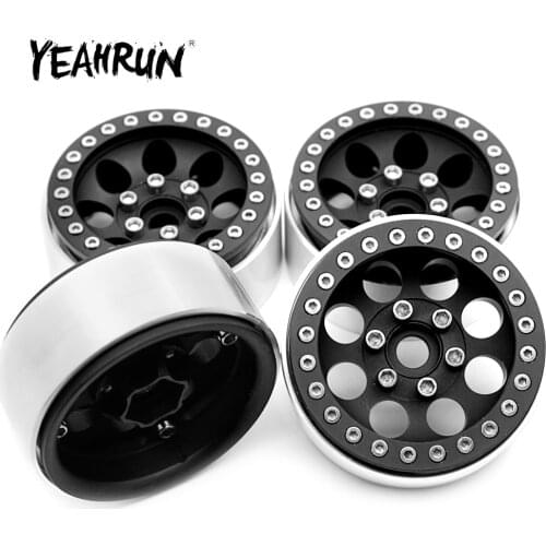 YEAHRUN Alloy 1.9'' Beadlock Wheel Rims 25mm Width for Axial SCX10 CC01 D90 TRX-4 Wraith 1/10 RC Crawler Car Parts