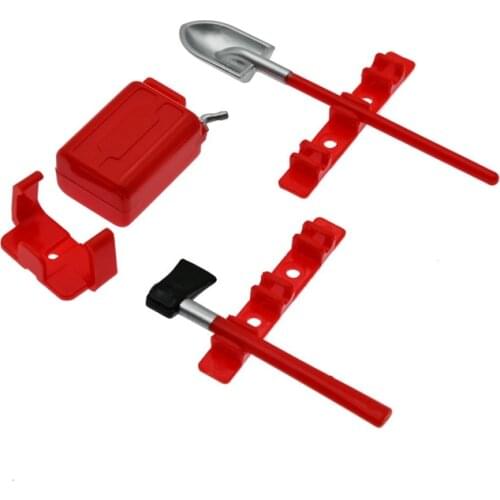 Simulated Decoration Suitcase Luggage Rack Shovel Winch Shovel for TRX4 SCX10 90046 90047 RC Climbing Car Accessories