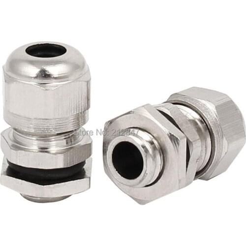 M8x1.25mm Hex Nut Relief Cord Grips Cable Glands Fixing Connectors Couplers 2pcs