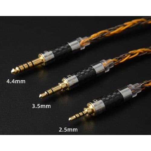 NICEHCK C8-1 8 Core Silver Plated 2.5/3.5/4.4mm Balanced Cable To 0.75 0.78 2pin/mmcx Connector Hifi Upgrade Cable For DB3 TFZ