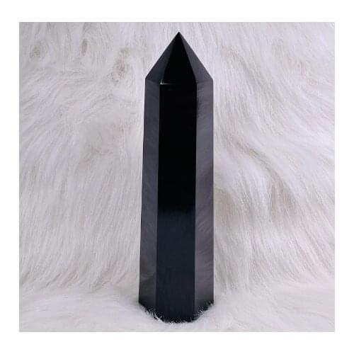 New!!!Natural Crystal Obsidian Single Spike Quartz Crystal Healing Stick Home Decoration Collection