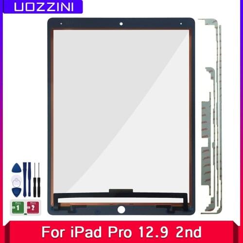 New Touch For Apple iPad Pro 12.9" 2nd (2017) A1670 A1671 A1821 Outer Front Glass Panel Repair Replacement With Adhesive Tested